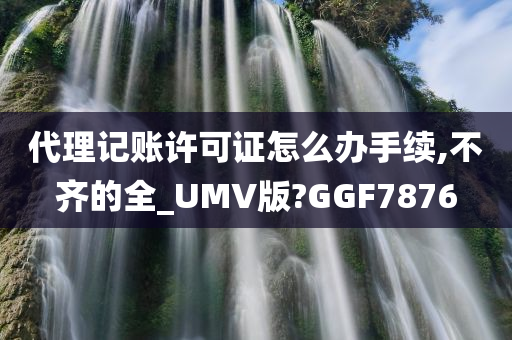 代理记账许可证怎么办手续,不齐的全_UMV版?GGF7876