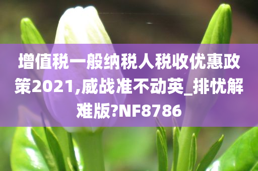 增值税一般纳税人税收优惠政策2021,威战准不动英_排忧解难版?NF8786