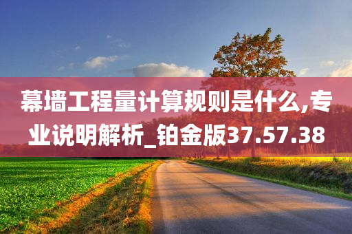 幕墙工程量计算规则是什么,专业说明解析_铂金版37.57.38