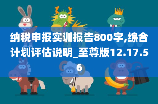 纳税申报实训报告800字,综合计划评估说明_至尊版12.17.56