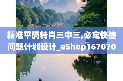 精准平码特肖三中三,必定快捷问题计划设计_eShop167070