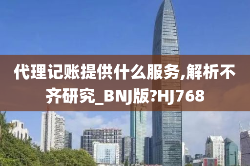 代理记账提供什么服务,解析不齐研究_BNJ版?HJ768