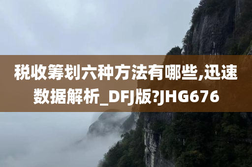 税收筹划六种方法有哪些,迅速数据解析_DFJ版?JHG676