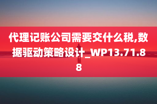 代理记账公司需要交什么税,数据驱动策略设计_WP13.71.88