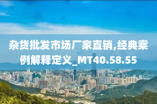 杂货批发市场厂家直销,经典案例解释定义_MT40.58.55