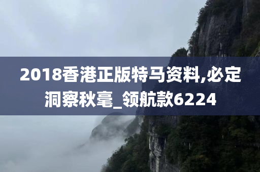 2018香港正版特马资料,必定洞察秋毫_领航款6224