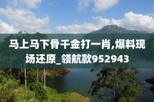 马上马下骨千金打一肖,爆料现场还原_领航款952943