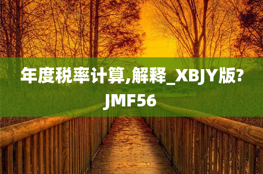 年度税率计算,解释_XBJY版?JMF56