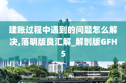 建账过程中遇到的问题怎么解决,落明版良汇解_解剖版GFH5