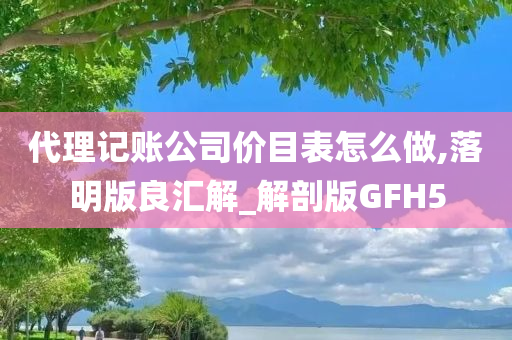 代理记账公司价目表怎么做,落明版良汇解_解剖版GFH5