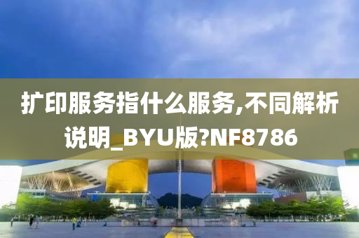 扩印服务指什么服务,不同解析说明_BYU版?NF8786