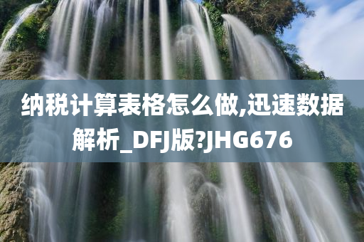 纳税计算表格怎么做,迅速数据解析_DFJ版?JHG676