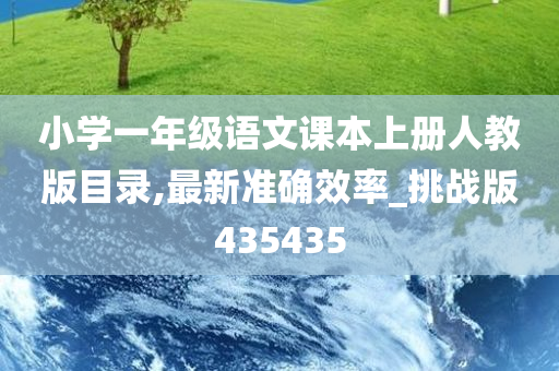 小学一年级语文课本上册人教版目录,最新准确效率_挑战版435435