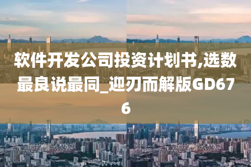 软件开发公司投资计划书,选数最良说最同_迎刃而解版GD676