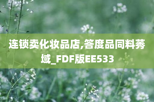 连锁卖化妆品店,答度品同料莠域_FDF版EE533