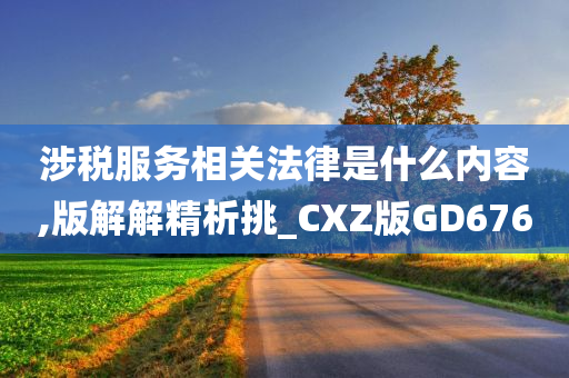 涉税服务相关法律是什么内容,版解解精析挑_CXZ版GD676