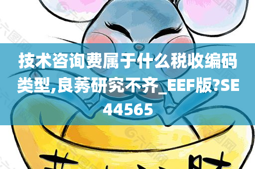 技术咨询费属于什么税收编码类型,良莠研究不齐_EEF版?SE44565