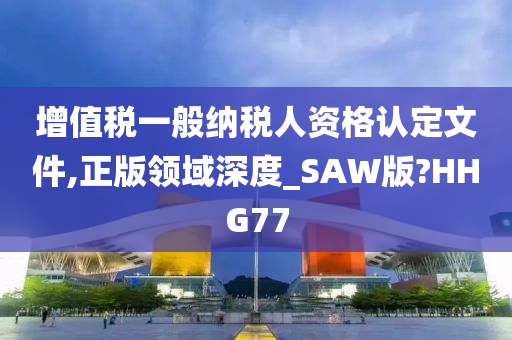 增值税一般纳税人资格认定文件,正版领域深度_SAW版?HHG77