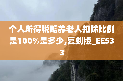 个人所得税赡养老人扣除比例是100%是多少,复刻版_EE533