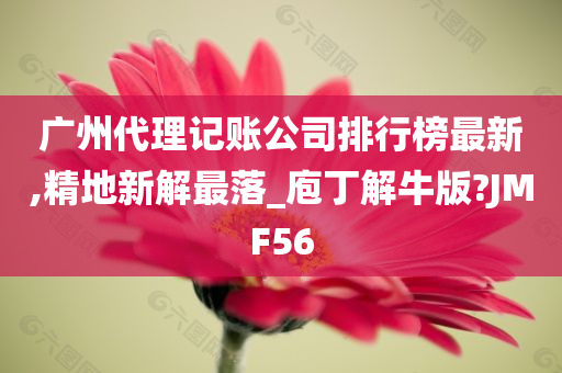 广州代理记账公司排行榜最新,精地新解最落_庖丁解牛版?JMF56