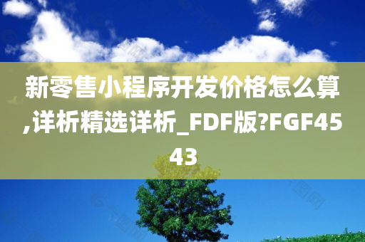 新零售小程序开发价格怎么算,详析精选详析_FDF版?FGF4543