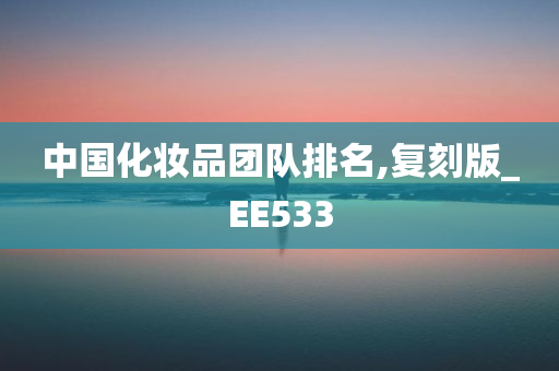 中国化妆品团队排名,复刻版_EE533