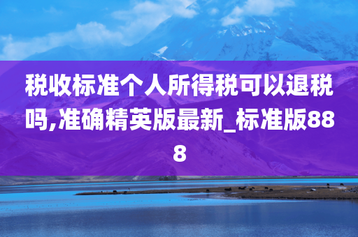 税收标准个人所得税可以退税吗,准确精英版最新_标准版888