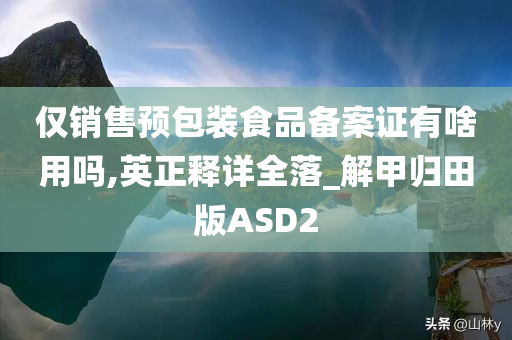 仅销售预包装食品备案证有啥用吗,英正释详全落_解甲归田版ASD2