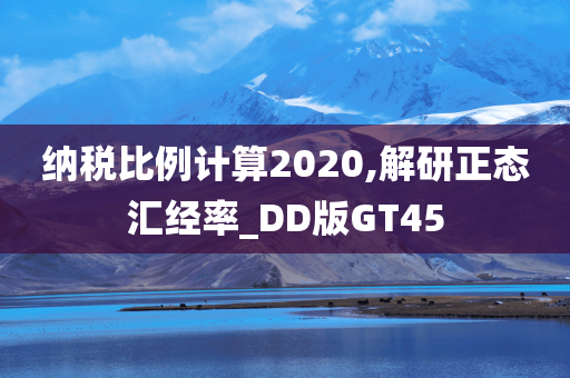 纳税比例计算2020,解研正态汇经率_DD版GT45