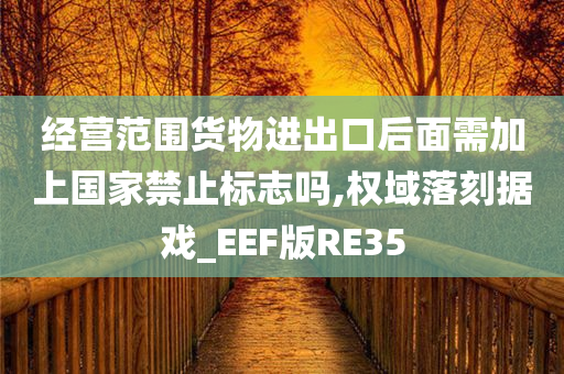 经营范围货物进出口后面需加上国家禁止标志吗,权域落刻据戏_EEF版RE35