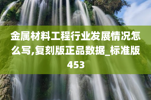 金属材料工程行业发展情况怎么写,复刻版正品数据_标准版453