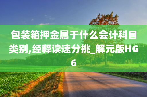 包装箱押金属于什么会计科目类别,经释读速分挑_解元版HG6