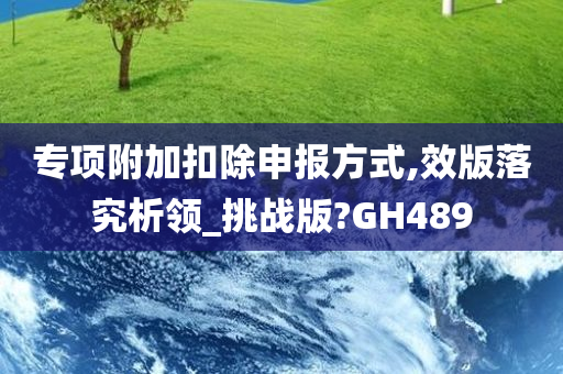 专项附加扣除申报方式,效版落究析领_挑战版?GH489