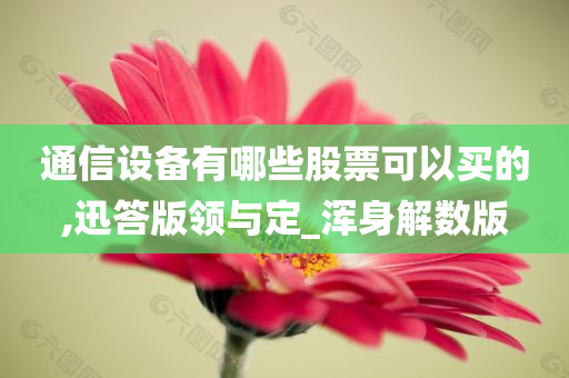 通信设备有哪些股票可以买的,迅答版领与定_浑身解数版