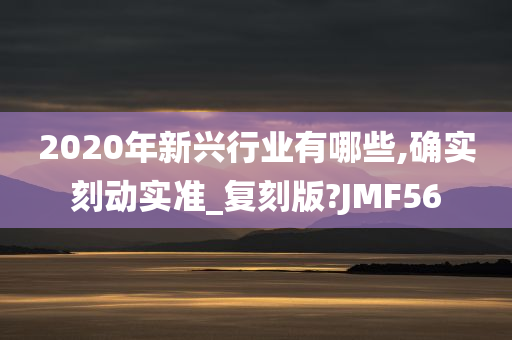 2020年新兴行业有哪些,确实刻动实准_复刻版?JMF56