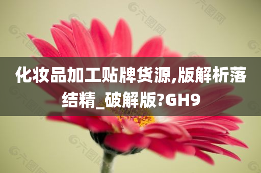 化妆品加工贴牌货源,版解析落结精_破解版?GH9