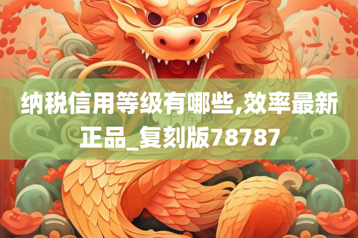 纳税信用等级有哪些,效率最新正品_复刻版78787