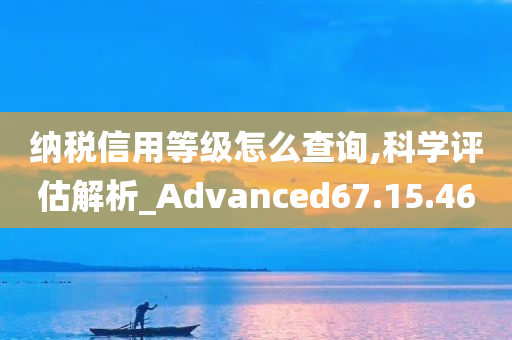 纳税信用等级怎么查询,科学评估解析_Advanced67.15.46