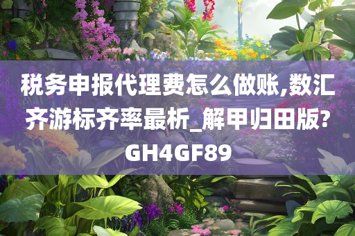 税务申报代理费怎么做账,数汇齐游标齐率最析_解甲归田版?GH4GF89