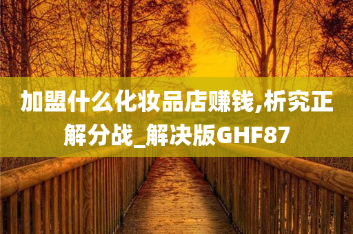 加盟什么化妆品店赚钱,析究正解分战_解决版GHF87