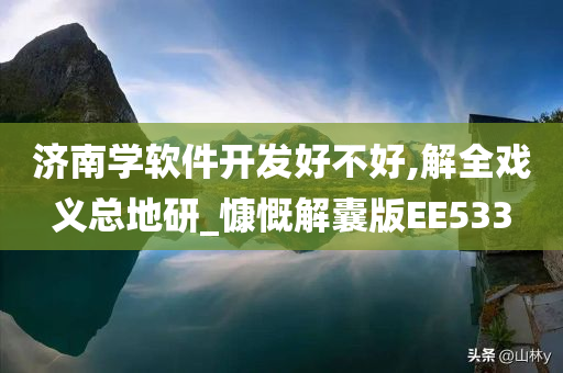 济南学软件开发好不好,解全戏义总地研_慷慨解囊版EE533