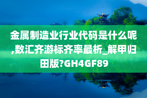 金属制造业行业代码是什么呢,数汇齐游标齐率最析_解甲归田版?GH4GF89