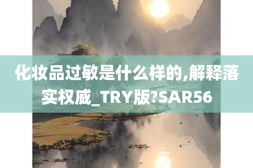 化妆品过敏是什么样的,解释落实权威_TRY版?SAR56