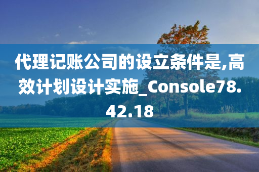 代理记账公司的设立条件是,高效计划设计实施_Console78.42.18