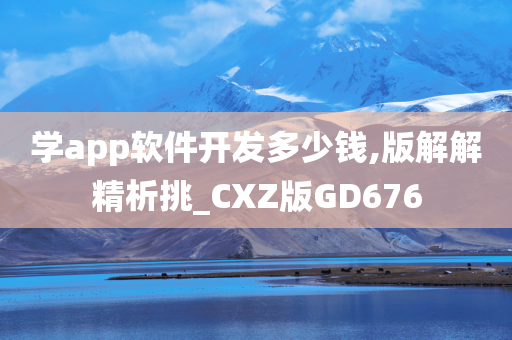 学app软件开发多少钱,版解解精析挑_CXZ版GD676