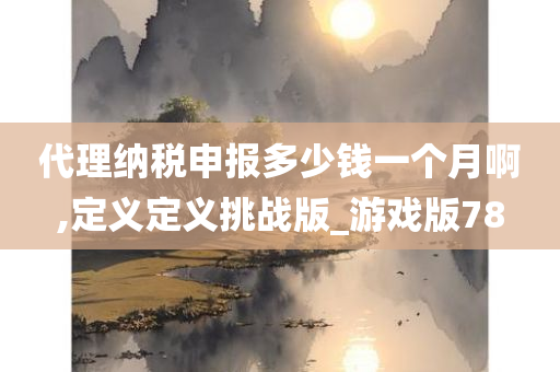 代理纳税申报多少钱一个月啊,定义定义挑战版_游戏版78