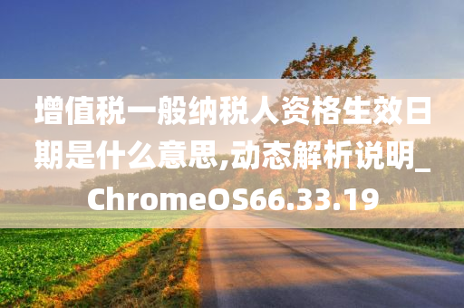 增值税一般纳税人资格生效日期是什么意思,动态解析说明_ChromeOS66.33.19