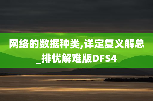 网络的数据种类,详定复义解总_排忧解难版DFS4