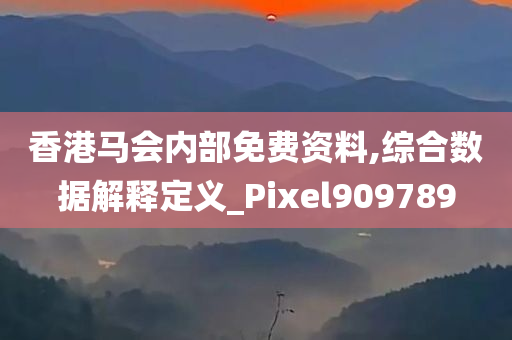 香港马会内部免费资料,综合数据解释定义_Pixel909789