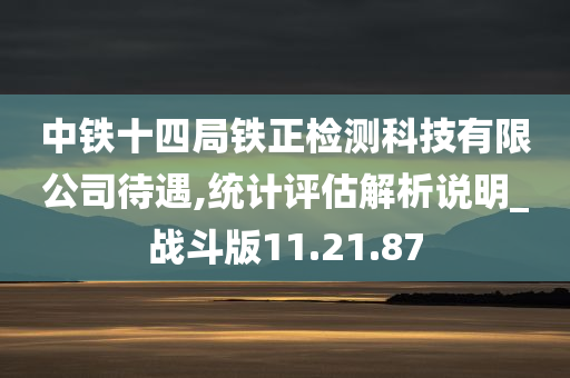 中铁十四局铁正检测科技有限公司待遇,统计评估解析说明_战斗版11.21.87